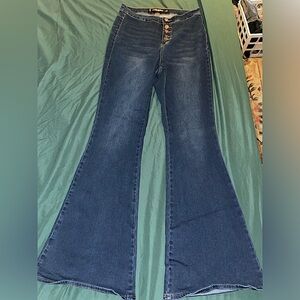 Dollhouse size 9/10 denim button down bell bottoms